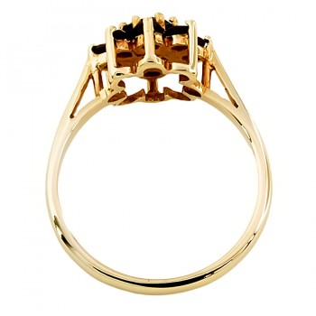 9ct gold Garnet Cluster Ring size P